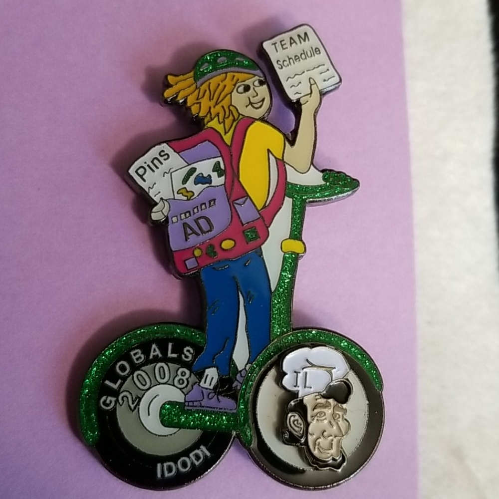 Glitter ENAMEL Segway scooter pin